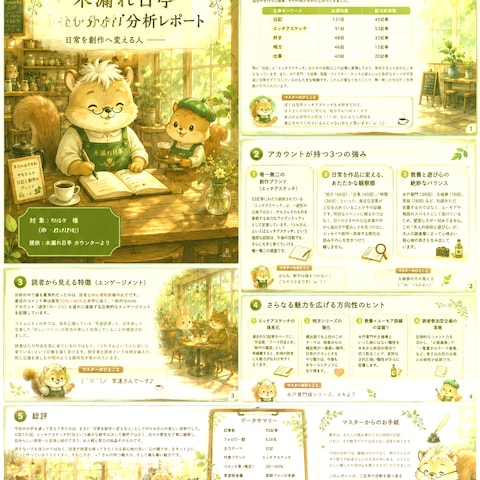 雑誌風分析レポート制作例