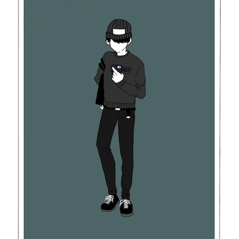 お友達の写真イラスト