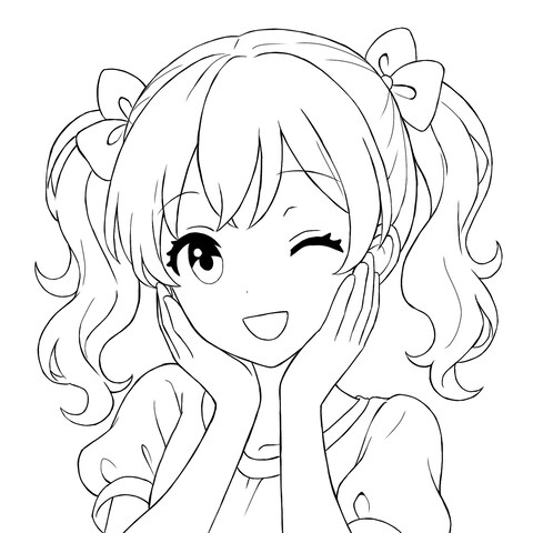 塗り絵用線画