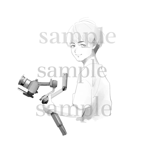モノクロイラスト　サンプル