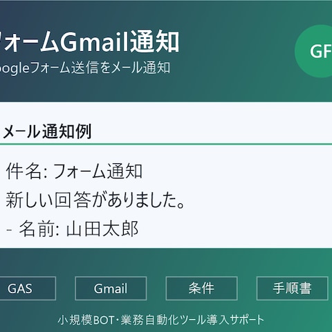 GoogleフォームGmail通知