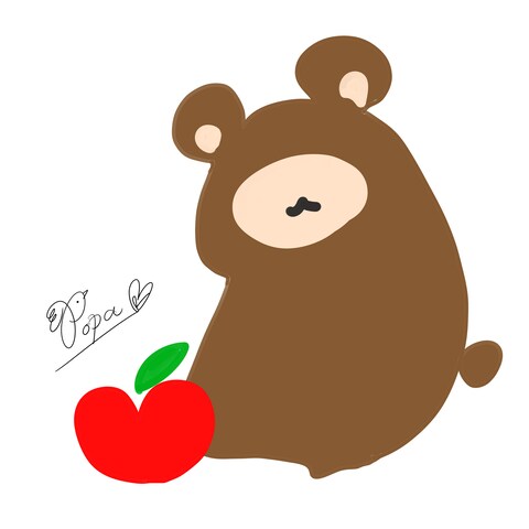 くまとりんご
