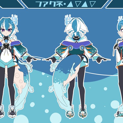オリジナルキャラクター三面図