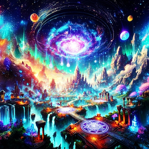 天空に浮かぶ魔法の都 - 星の門が開かれる時