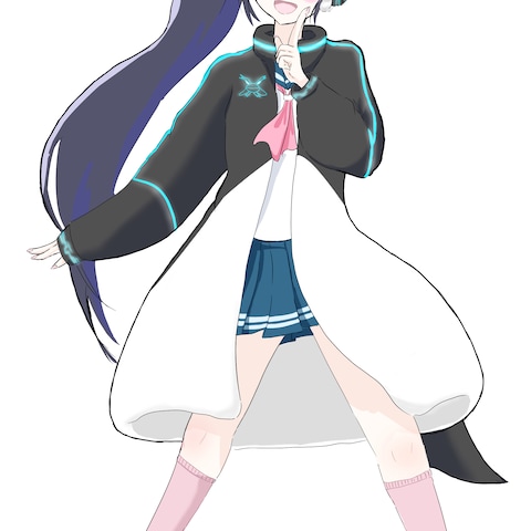 立ち絵【ゲーミングペンギンパーカーっ娘】