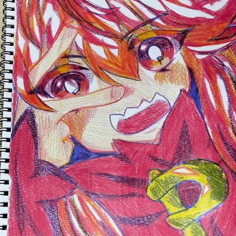 3色色鉛筆 イラスト