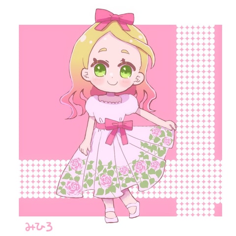 花柄ワンピースの女の子