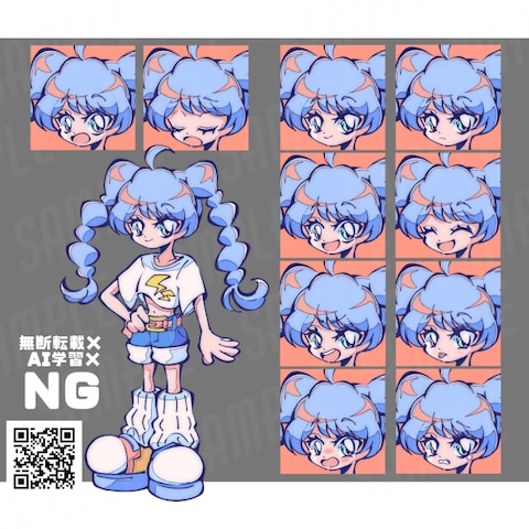 立ち絵&アイコン・Tシャツの女の子