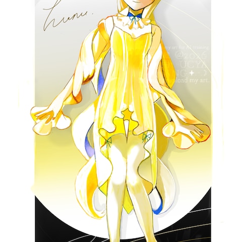 レモンケーキ　擬人化　全身図