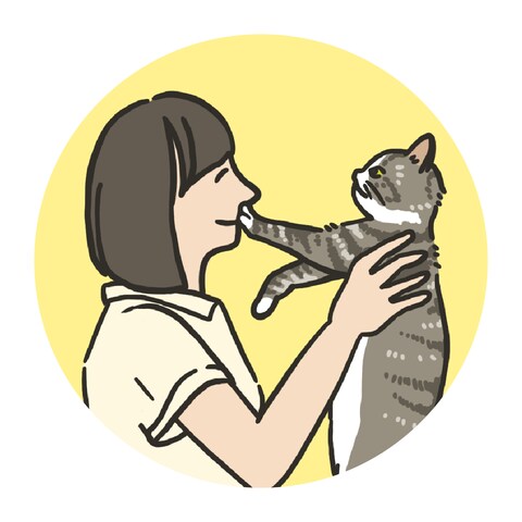 猫を抱っこしているアイコン