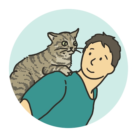 猫をおんぶしているアイコン