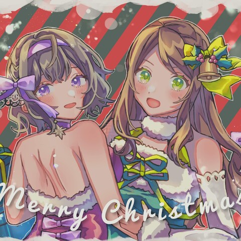 オリジナルキャラクタークリスマスイラスト