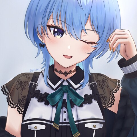 ホロライブVtuber 星街すいせい　ファンアート