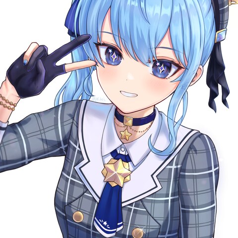 ホロライブVtuber 星街すいせい　ファンアート