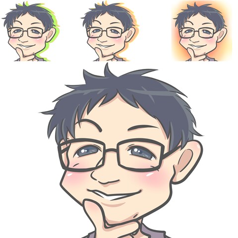 個人依頼での似顔絵デザイン