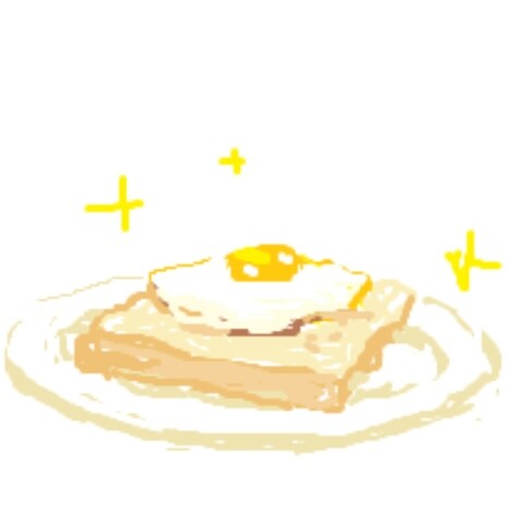 自分用で描いた食パンのイラスト