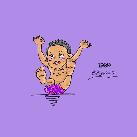 友人の似顔絵