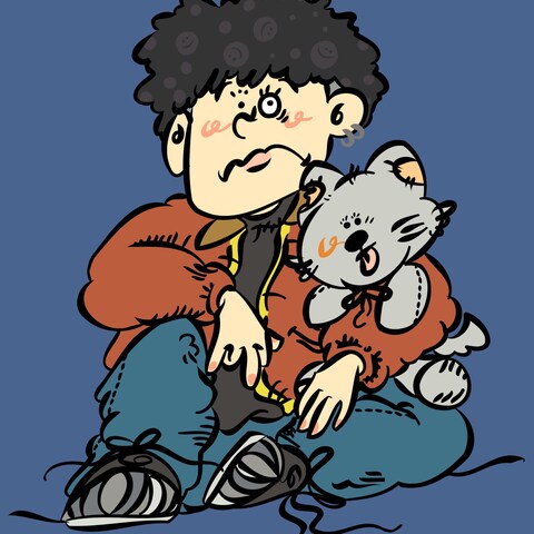 友人の似顔絵