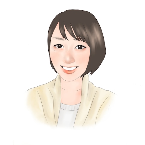 女性の似顔絵サンプル