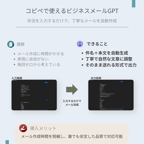 AIでメール作成を自動化するGPT