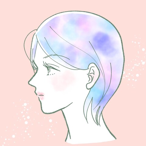 アイコン用似顔絵イラスト(横顔)女性サンプル