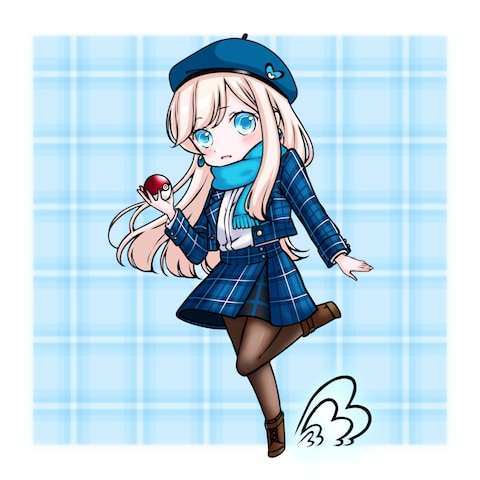 蒼蝶巴 ポケモントレーナー姿 ミニキャラ