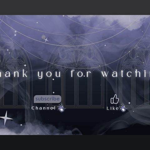 Vtuberさま向け✦ED画面の簡易アニメーション