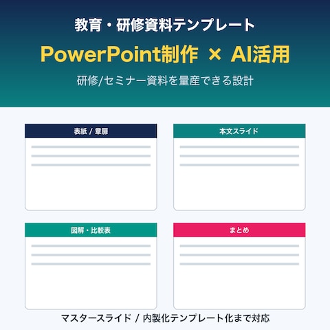教育研修PowerPointテンプレート制作