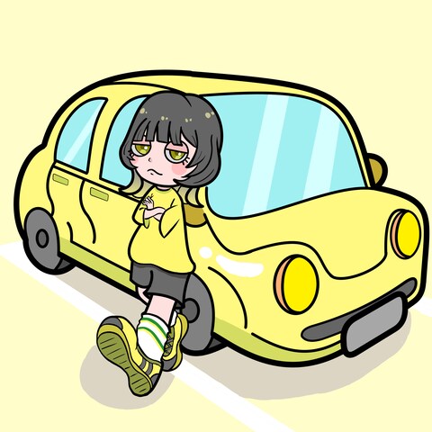 車と女の子