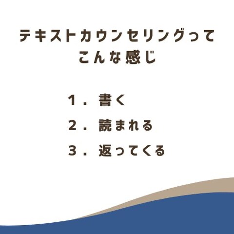 テキストカウンセリングってこんな感じ