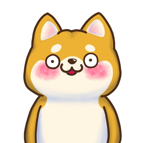 柴犬のびっくり顔 表情イラストアイコン用(他の表情も作成中)