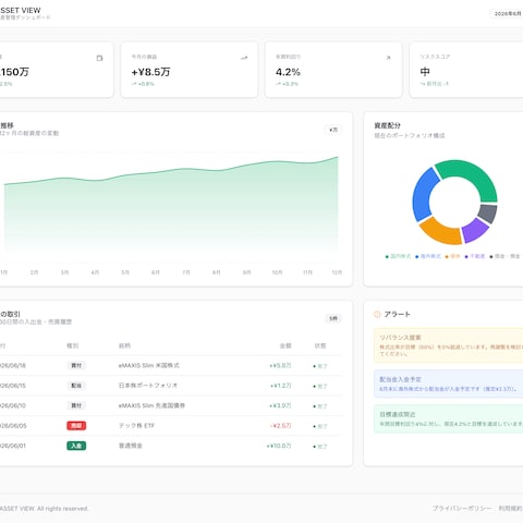 ASSET VIEW — 個人資産管理ダッシュボード
