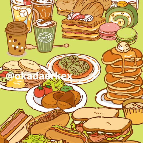 食べ物イラスト参考《Illustratorで作成》