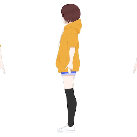 常陸秋子　私服　3Dモデル及びデザイン