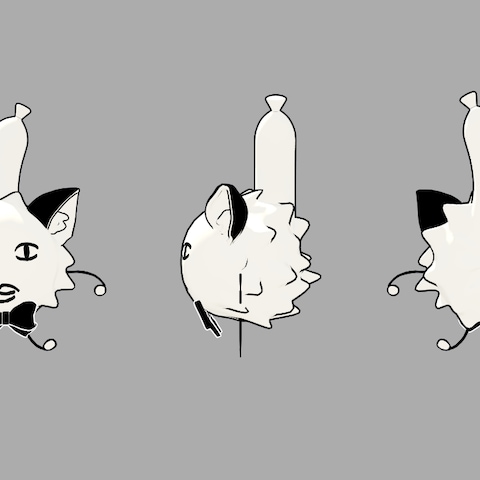 鈴子らん様 げっちょくん3Dモデル