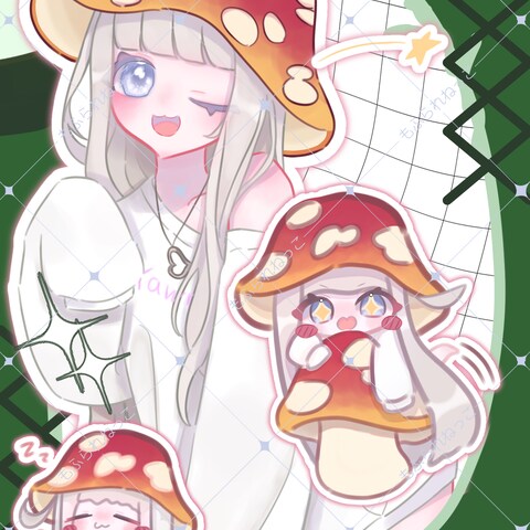 膝上、1枚絵イラスト