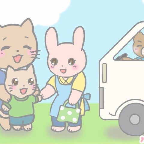 【ホームページ用イラスト】送迎の様子