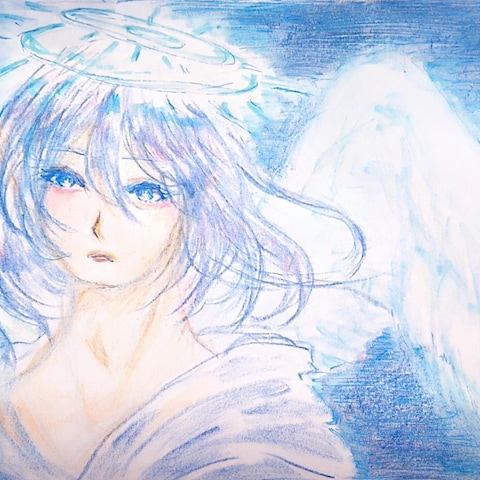 オリジナルイラスト「青の天使」