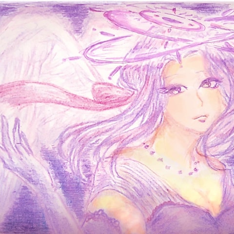 オリジナルイラスト「紫の天使」