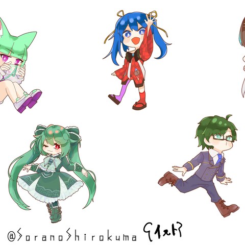 Vtuberさんデフォルメキャライラスト②