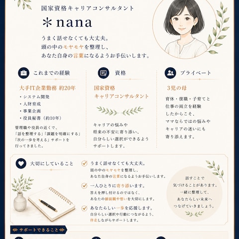 こんな人が相談に乗ります|*nana