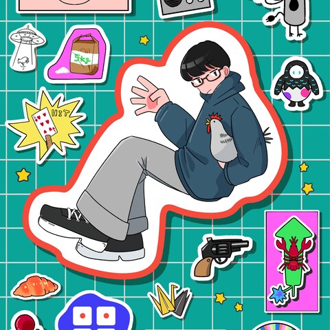 シール風イラスト