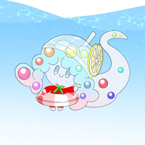 タピオカドリンク店看板キャラクター