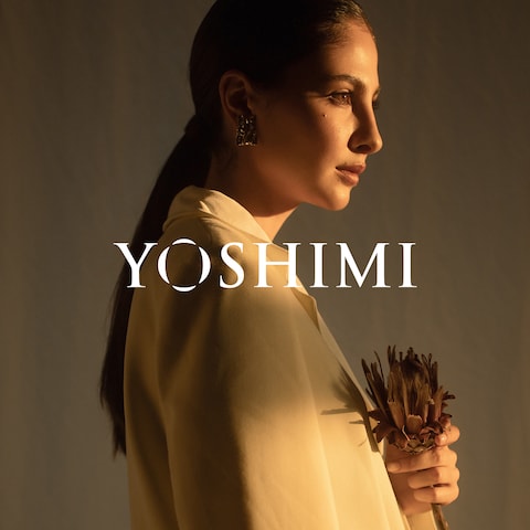 化粧品ブランド「YOSHIMI」のロゴ、パッケージデザイン