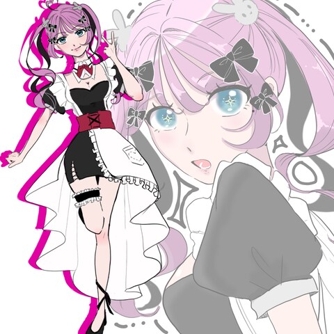 創作キャラクター立ち絵と一枚絵