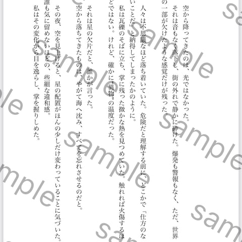 サンプル小説②