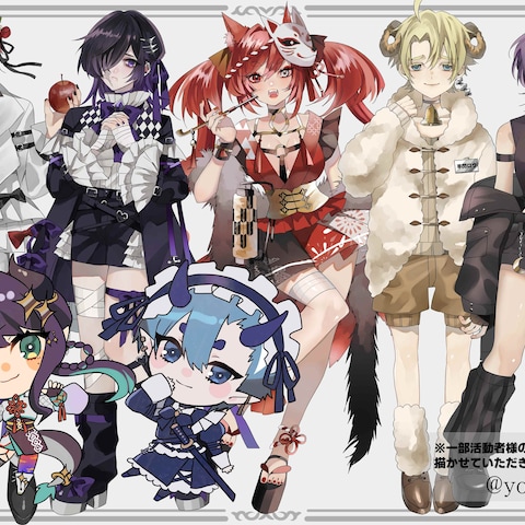 キャラデザ立ち絵見本