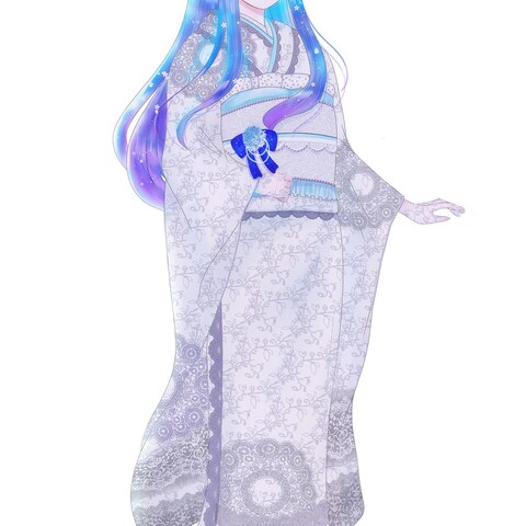 梨花の着物のデザイン