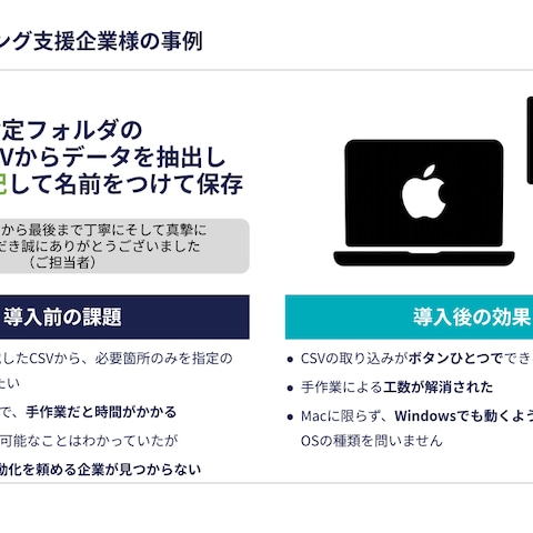 SEO支援企業でCSVをMac版Excelに転記VBAマクロ