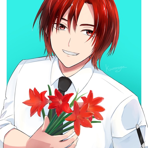 花と男性01
